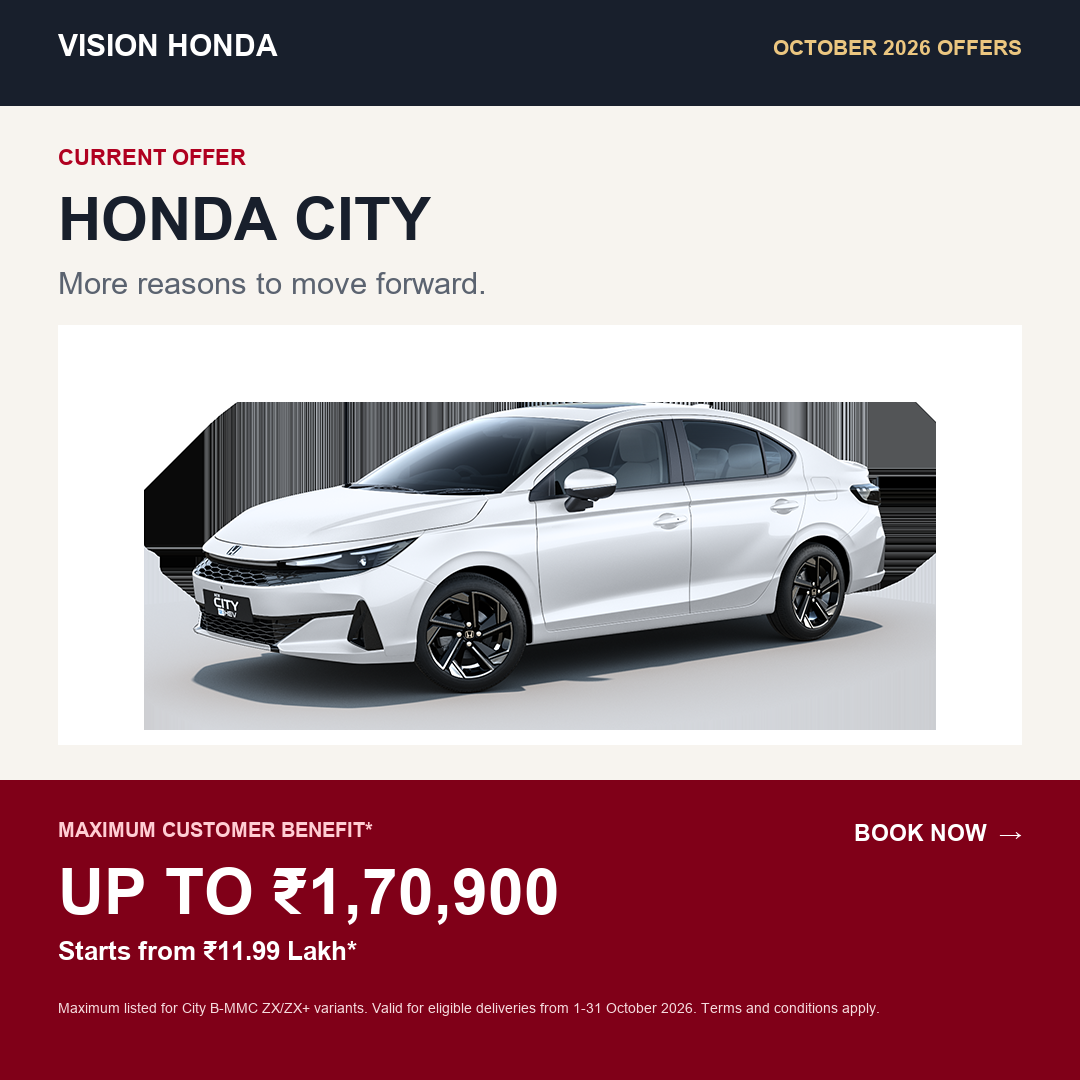 Honda City October 2026 offer